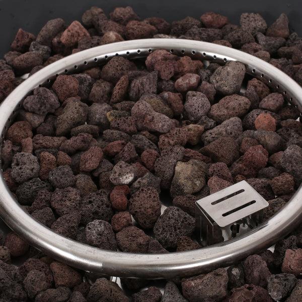 Gdf Studio Andreson Outdoor 40 000 BTU Lightweight Concrete Square Fire Pit Dark Gray