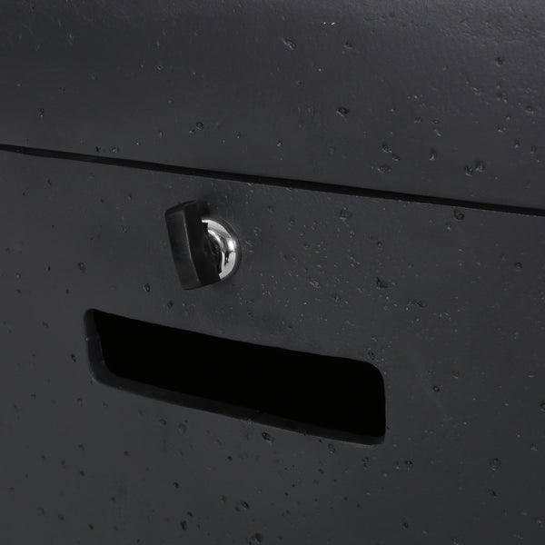 Gdf Studio Andreson Outdoor 40 000 BTU Lightweight Concrete Square Fire Pit Dark Gray