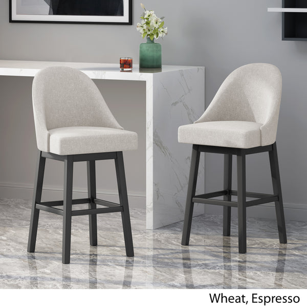 Gdf Studio Andriel Modern Upholstered Swivel Bar Stool