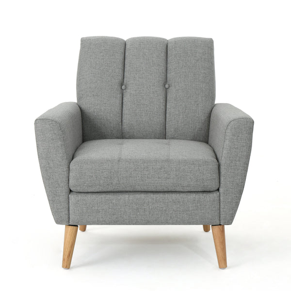 Gdf Studio Angelica Mid-Century Modern 3-Piece Chairs & Couch Fabric Living Room Set
