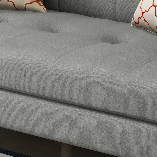 Gdf Studio Angelica Mid-Century Modern Fabric Tufted Sofa