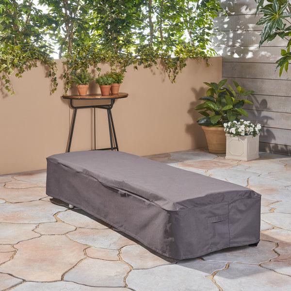 Gdf Studio Ann Outdoor Waterproof Chaise Lounge Cover Gray