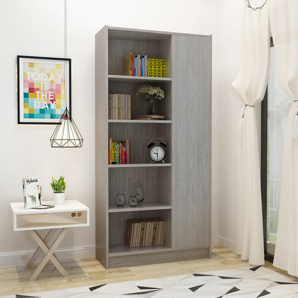 Gdf Studio Annabelle Mid Century Modern 5-Shelf Bookcase