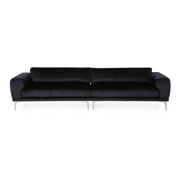 gdf studio Annagrace Modern Glam 4 Seater Velvet Sofa