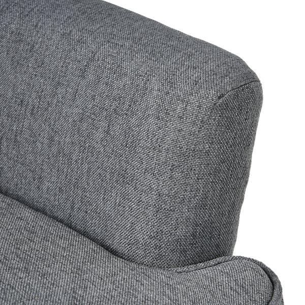 Gdf Studio Annelia Contemporary Button Tufted Upholstered Fabric Club Chair W/ Piped Edges