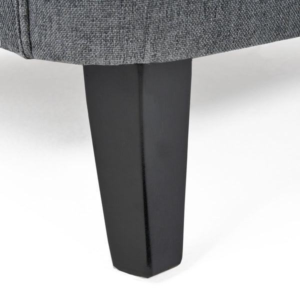 Gdf Studio Annelia Contemporary Button Tufted Upholstered Fabric Club Chair W/ Piped Edges