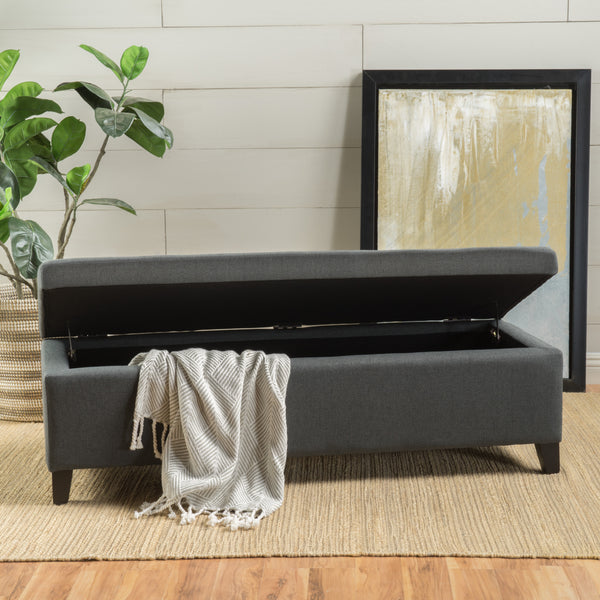 Gdf Studio Annis Rectangle Fabric Storage Ottoman Bench
