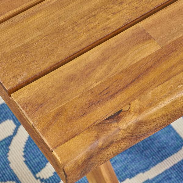 Gdf Studio Anthony Outdoor Acacia Wood Loveseat And Coffee Table Set Sandblast Teak
