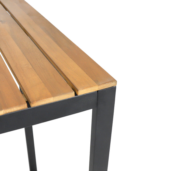 Gdf Studio Arath Outdoor Modern Industrial 4 Seater Acacia Wood Bar Set