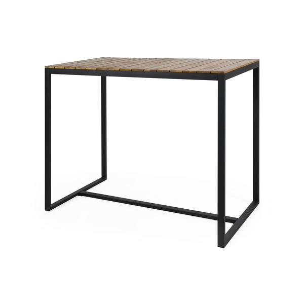 Gdf Studio Arath Outdoor Modern Industrial Acacia Wood Bar Table