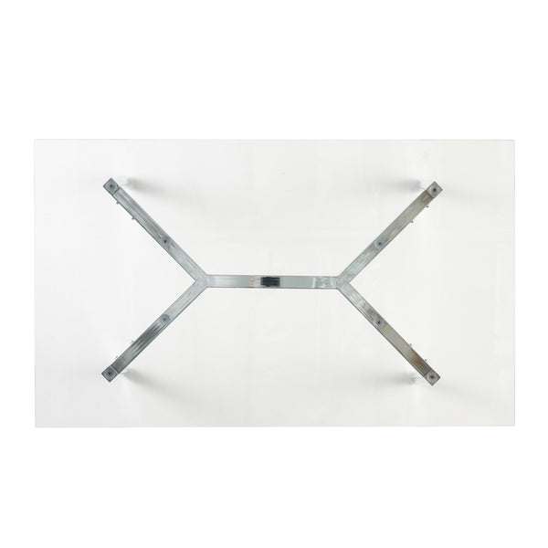 Gdf Studio Arbutus Modern Glam Glass Top Dining Table Clear And Chrome