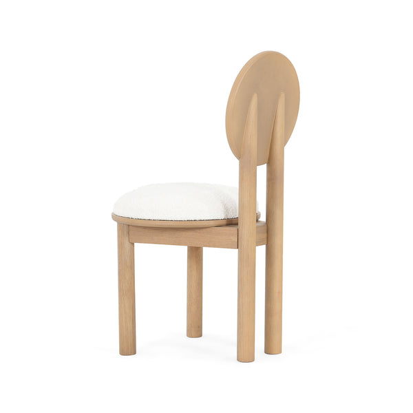 Gdf Studio Ardene Polyester Beige Fabric Dining Chair With Wooden Frame (Set Of 2)