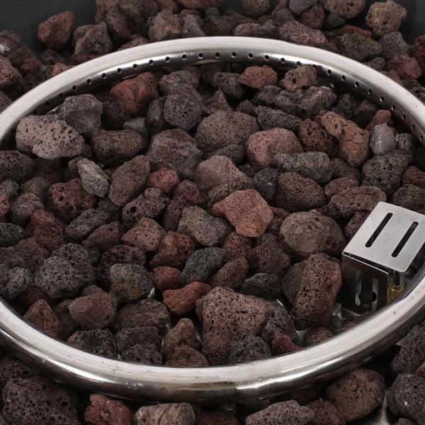 Gdf Studio Arianna Outdoor 40 000 BTU Lightweight Concrete Square Fire Pit Dark Gray