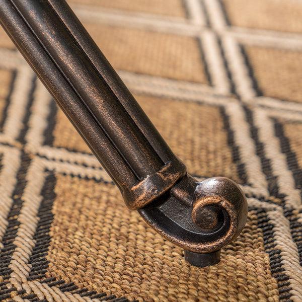 Gdf Studio Ariel Outdoor 7 Pc Cast Aluminum Dining Set With Extension Leaf