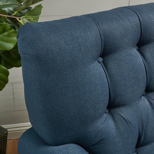 Gdf Studio Arielle Plush Tufted Back Fabric Club Armchair