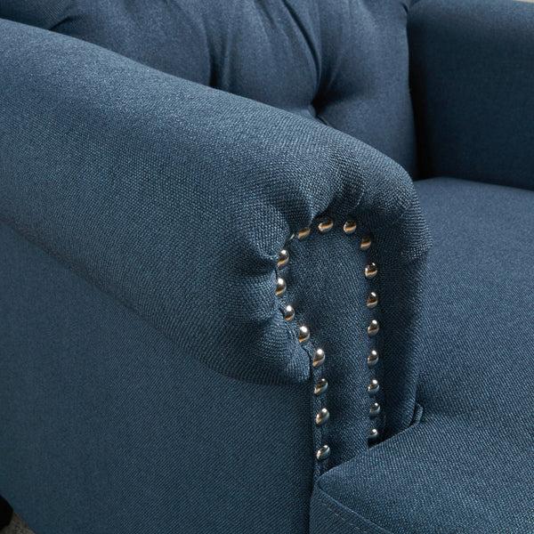 Gdf Studio Arielle Plush Tufted Back Fabric Club Armchair