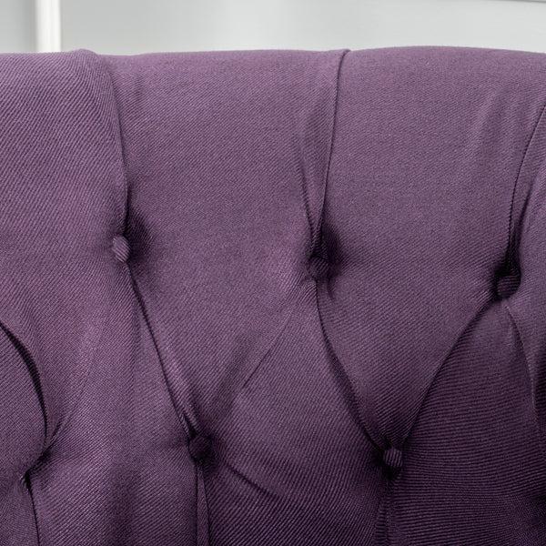 Gdf Studio Aries Rolled Back Button Tufted Fabric Tub Design Club Chair