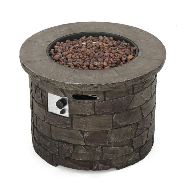 Gdf Studio Arlana Outdoor 40 000 BTU Lightweight Concrete Circular Fire Pit