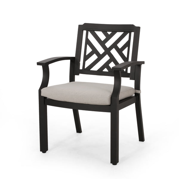 Gdf Studio Arlene Waterford Outdoor Aluminum 7 Piece Dining Set