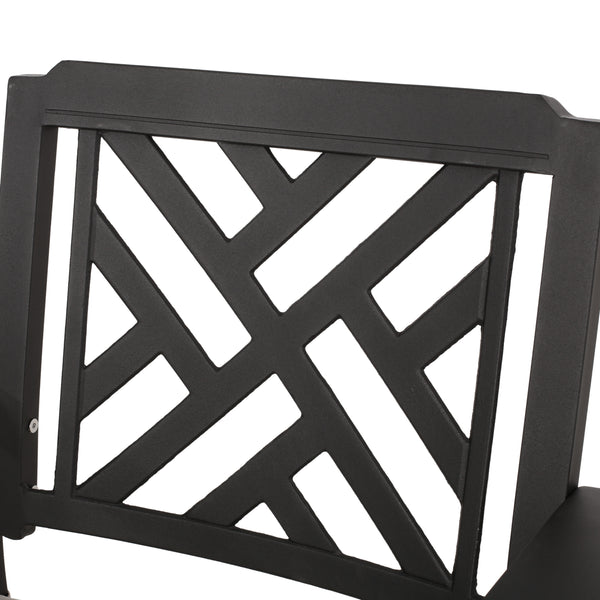 Gdf Studio Arlene Waterford Outdoor Aluminum Dining Chairs Set Of 2