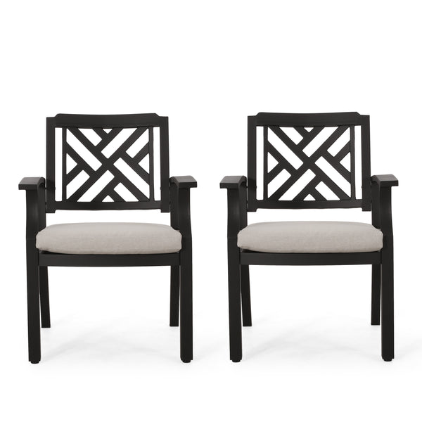 gdf studio Arlene Waterford Outdoor Aluminum Dining Chairs Set of 2