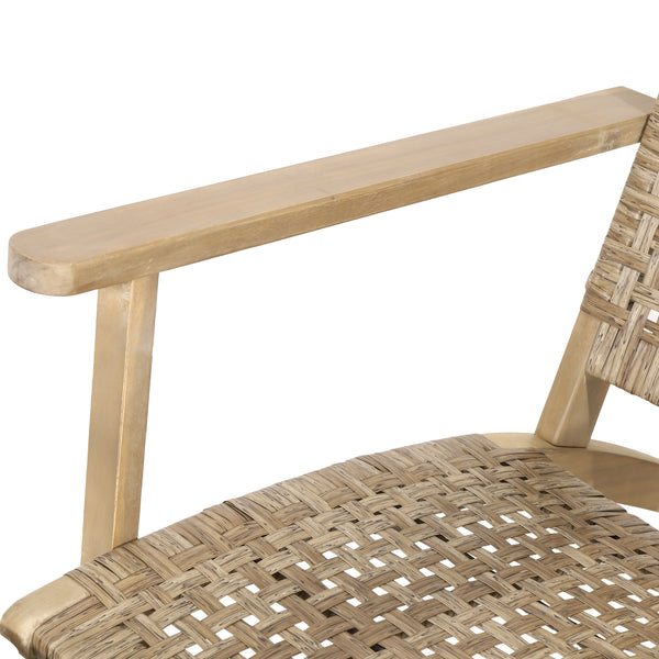 Gdf Studio Arlost Outdoor Wicker Lounge Chairs With Ottoman Set Of 2 Light Brown And Light Multibrown