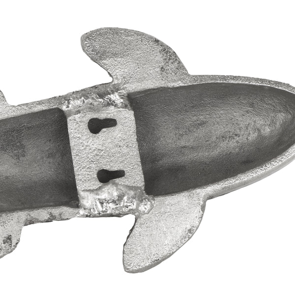 Gdf Studio Arruda Handmade Aluminum Fish Wall Decor Set Of 2 Raw Nickel