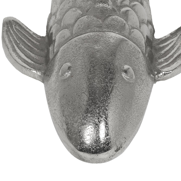 Gdf Studio Arruda Handmade Aluminum Fish Wall Decor Set Of 2 Raw Nickel