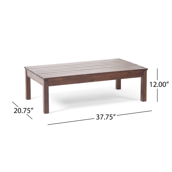 Gdf Studio Arth Outdoor Acacia Wood Chat Set With Coffee Table