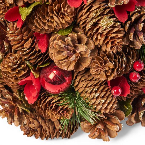 Gdf Studio Artificial Pre Decorated Pinecone And Glitter Tabletop Christmas Tree