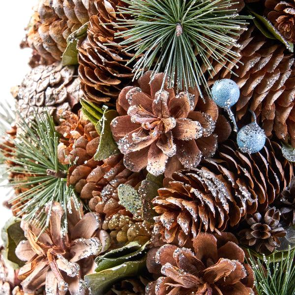 Gdf Studio Artificial Pre Decorated Pinecone And Glitter Tabletop Christmas Tree