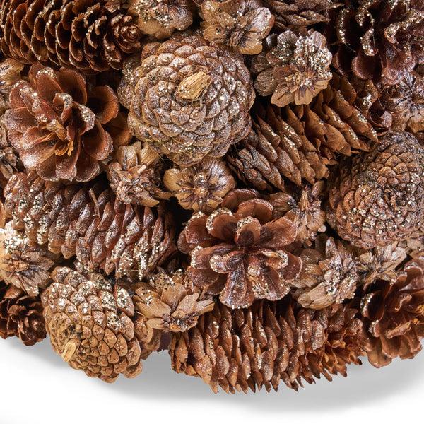 Gdf Studio Artificial Pre Decorated Pinecone And Glitter Tabletop Christmas Tree