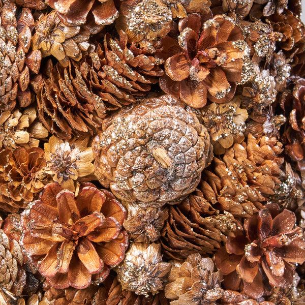 Gdf Studio Artificial Pre Decorated Pinecone And Glitter Tabletop Christmas Tree