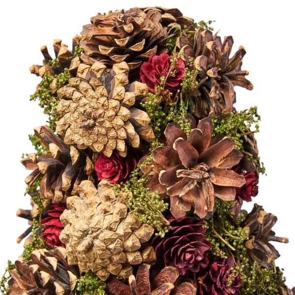 Gdf Studio Artificial Pre Decorated Pinecone Tabletop Christmas Tree
