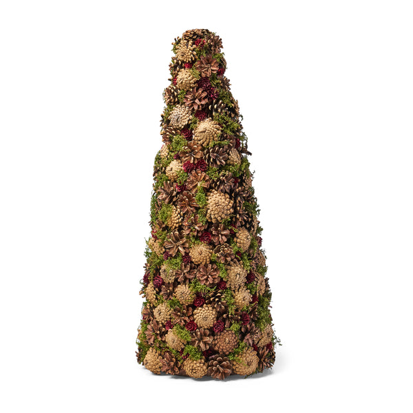 gdf studio Artificial Pre Decorated Pinecone Tabletop Christmas Tree
