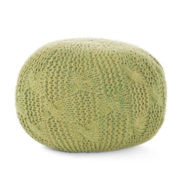gdf studio Ash Outdoor Handcrafted Modern Fabric Weave Pouf