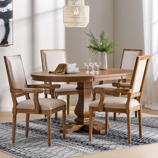 gdf studio Ashlyn French Country Wood 5-Piece Expandable Dining Set
