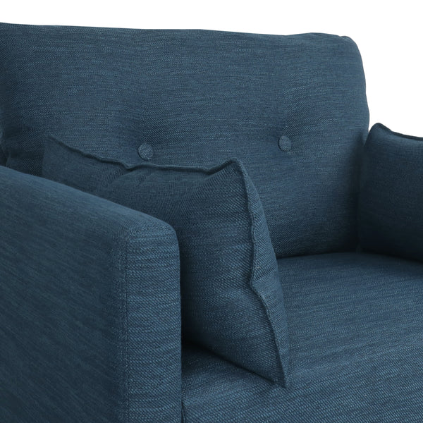 Gdf Studio Ashuelot Mid Century Modern Fabric Tufted Club Chair With Accent Pillows