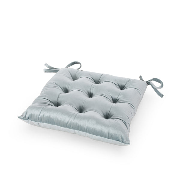 Gdf Studio Asma Tufted Velvet Dining Chair Cushion Pads (Set Of 4)