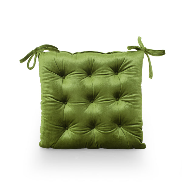 Gdf Studio Asma Tufted Velvet Dining Chair Cushion Pads (Set Of 2)