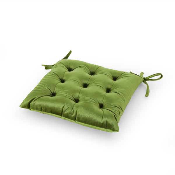 Gdf Studio Asma Tufted Velvet Dining Chair Cushion Pads (Set Of 2)