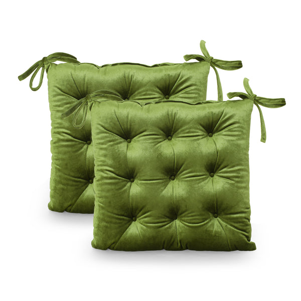 gdf studio Asma Tufted Velvet Dining Chair Cushion Pads (Set of 2)