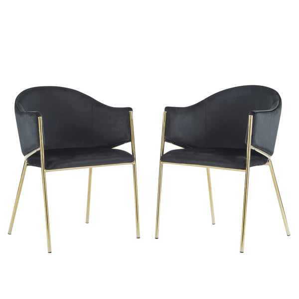 Gdf Studio Aspena Modern Upholstered Velvet Dining Chairs