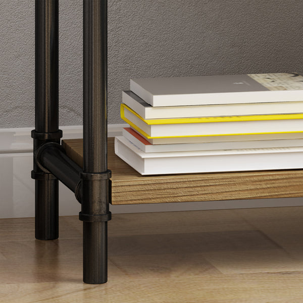 Gdf Studio Astrid Industrial Pipe Design 4-Shelf Etagere Bookcase