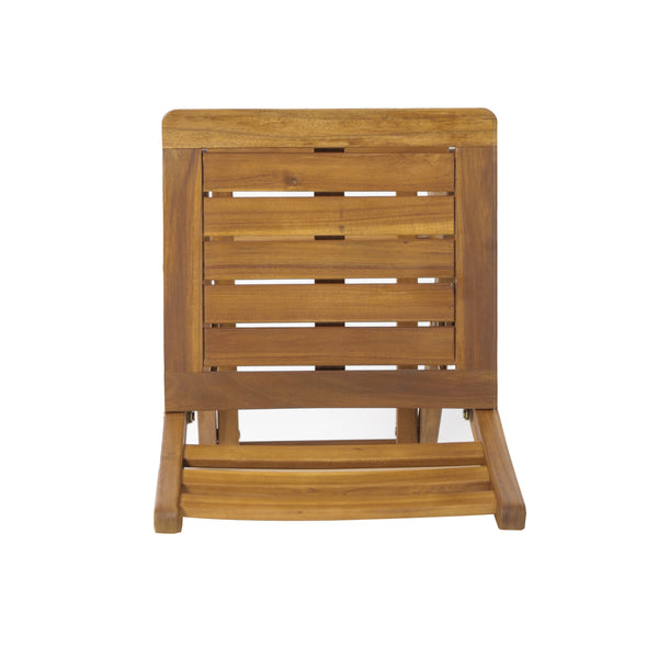 Gdf Studio Atlantic Outdoor 30-Inch Foldable Acacia Wood Bar Stool