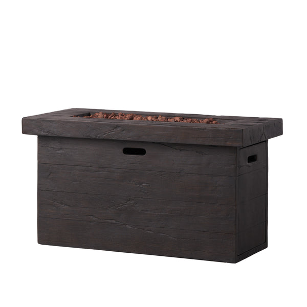 gdf studio Aubreey Outdoor Rectangular Gas Burning Fire Pit - 50000 BTU