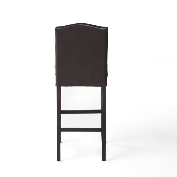 Gdf Studio Auburn 30-Inch Brown Leather Backed Barstool (Set Of 2)