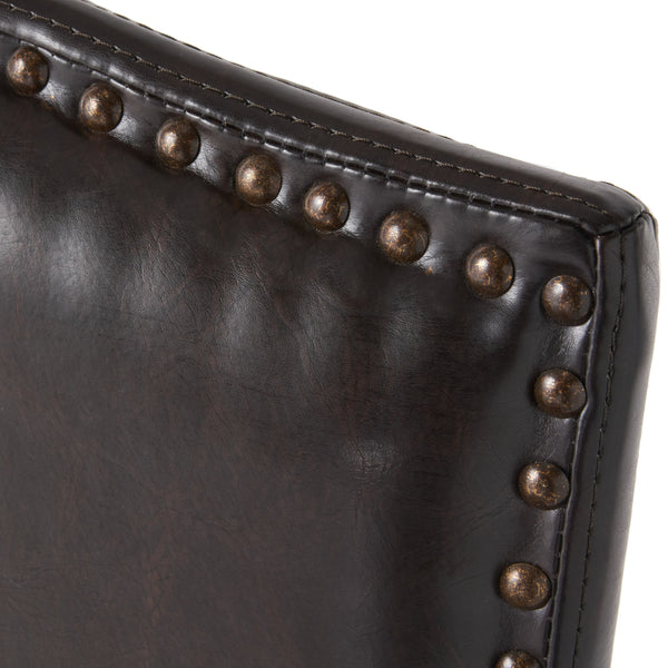 Gdf Studio Auburn 30-Inch Brown Leather Backed Barstool (Set Of 2)