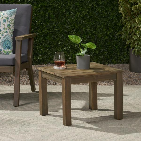 gdf studio Avacyn Outdoor Mid-Century Modern End Table
