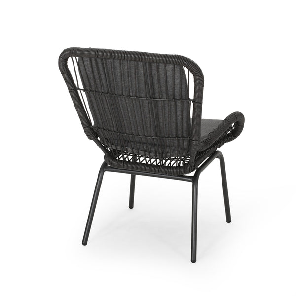 Gdf Studio Averyrose Outdoor Wicker Chat Set With Cushions